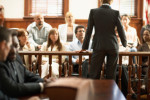 lawyer standing before a jury